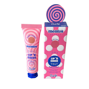 RUDE Cosmetics x Mentos Lip 'n Cheek Tint - Pink Sand NIB